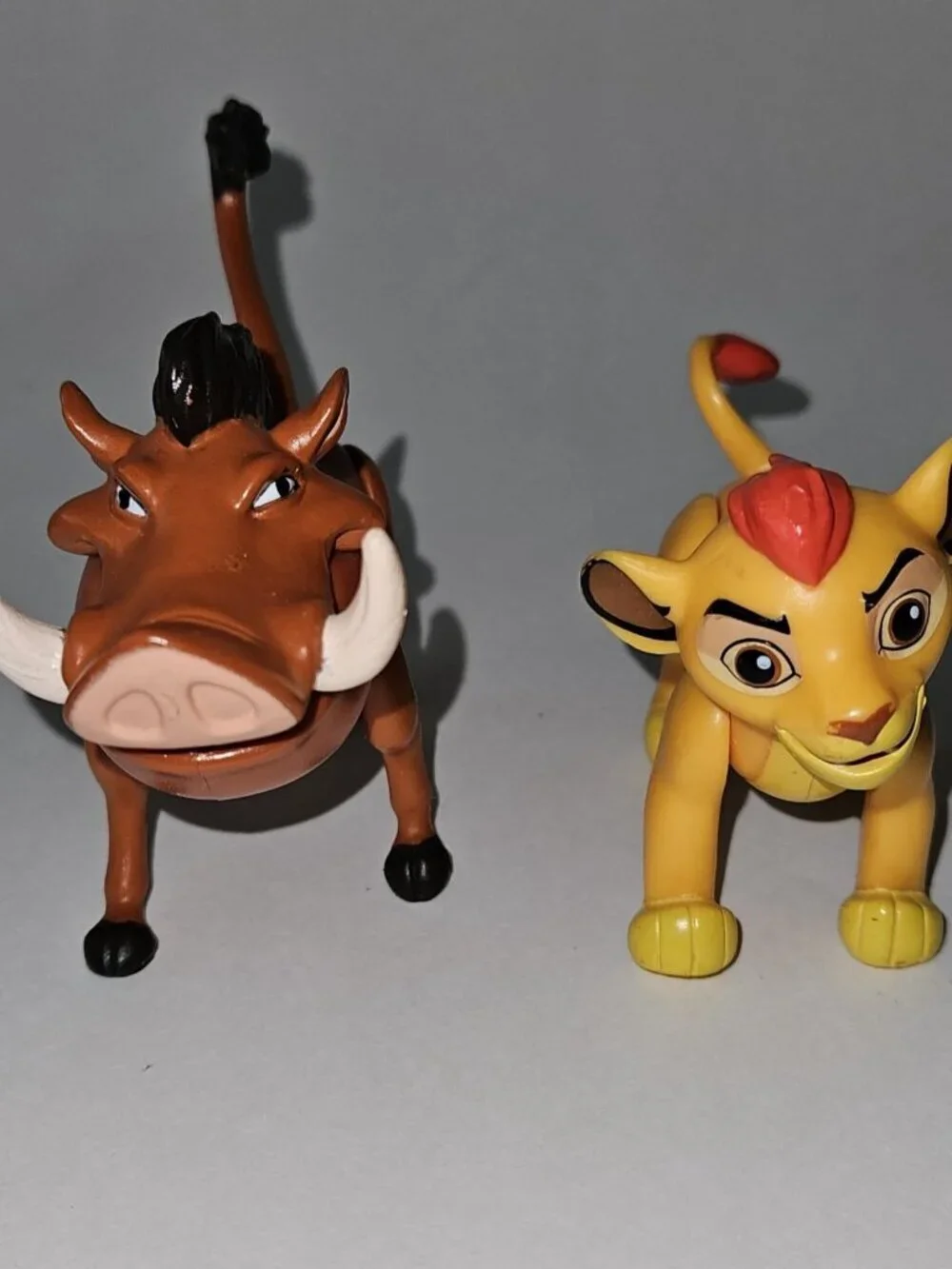 3 Disney Jointed Plastic Toy Figures Lot Lion King Guard Adult Simba Pumbaa Kion